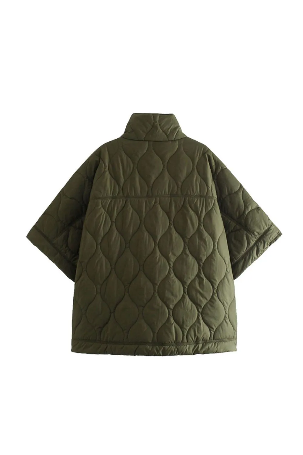 ' Kevin' Cape-Style Cotton Half-Sleeve Jacket