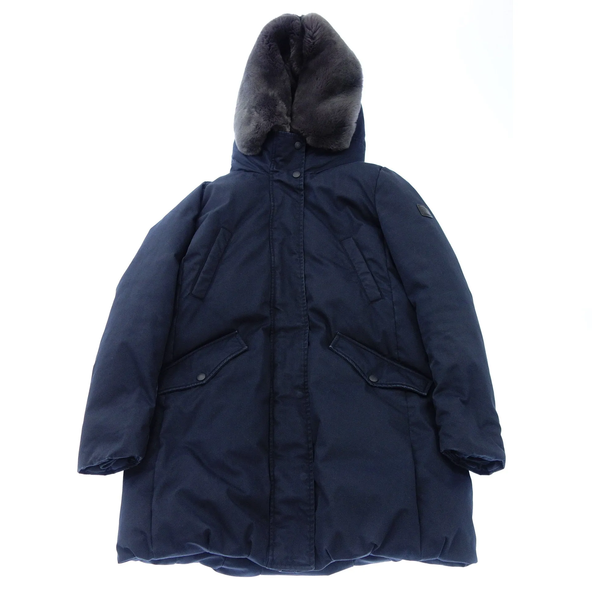 中古◆ウールリッチ コクーンパーカ  WWCPS2869 レディース ネイビー S WOOLRICH COCOON PARKA【AFA7】