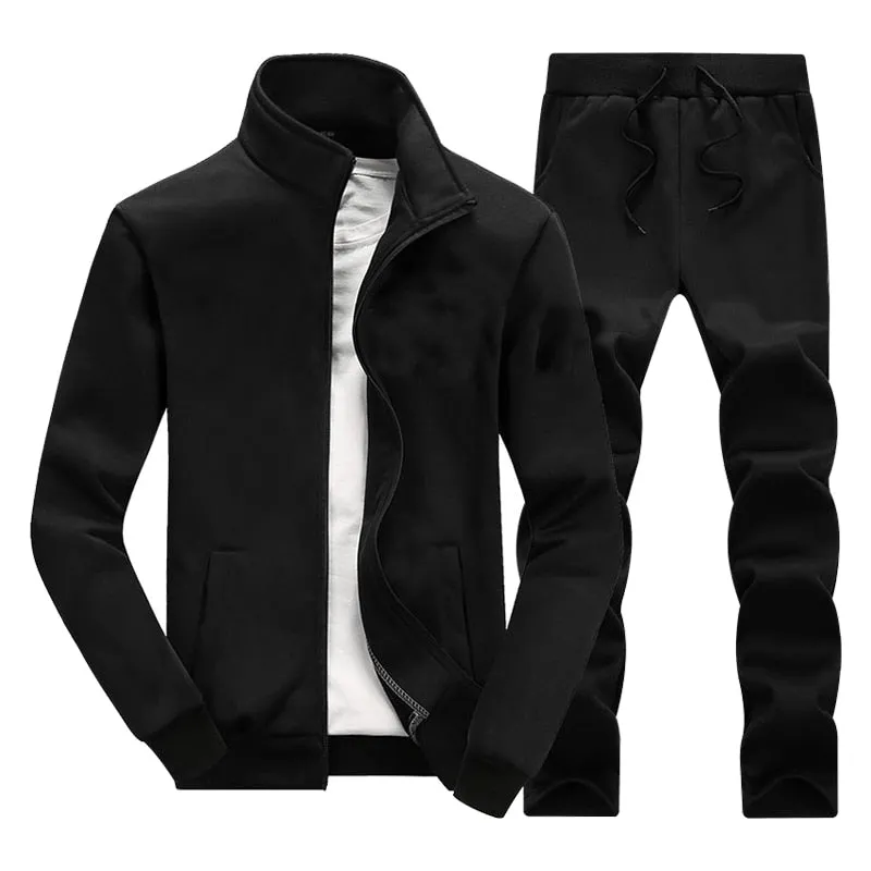 2 Piece Spring Autumn Sportswear Sports Track Suit Jacket and Sweatpants Tracksuit Set