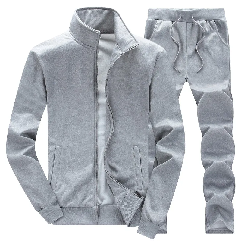 2 Piece Spring Autumn Sportswear Sports Track Suit Jacket and Sweatpants Tracksuit Set