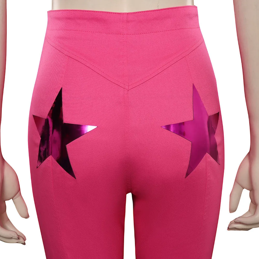 2023 Pink Cowgirl Star-Covered Flared Pants Cosplay Costume