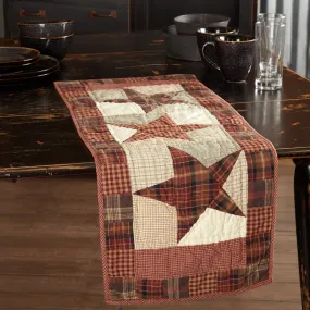 Abilene Star Quilted Runner 13x36