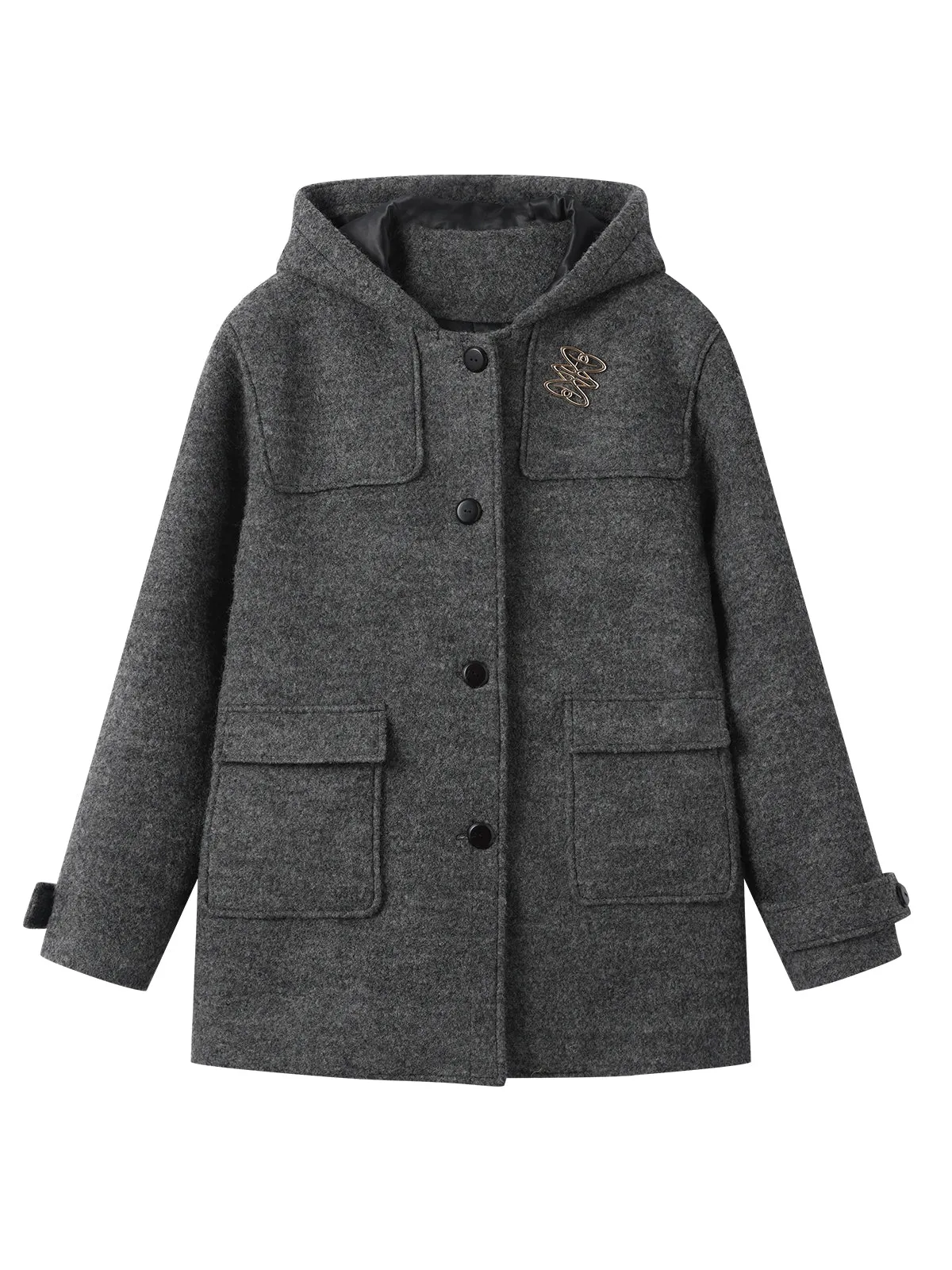 Academy Woolen Hooded Toggle Coat