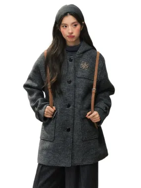 Academy Woolen Hooded Toggle Coat