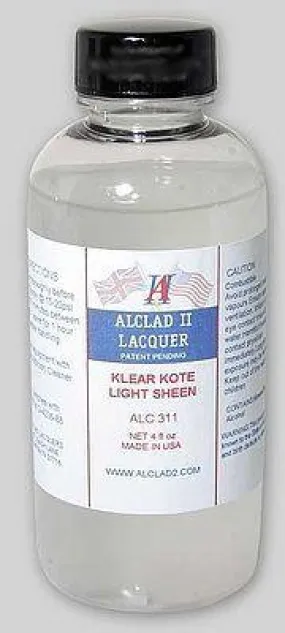 Alclad II ALC-311 Klear Kote Light Sheen Clear Top Coat Paint 4oz