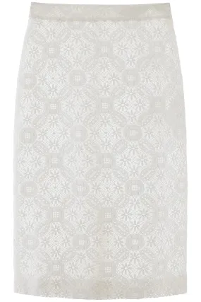 Alexander McQueen Lace Pencil Skirt