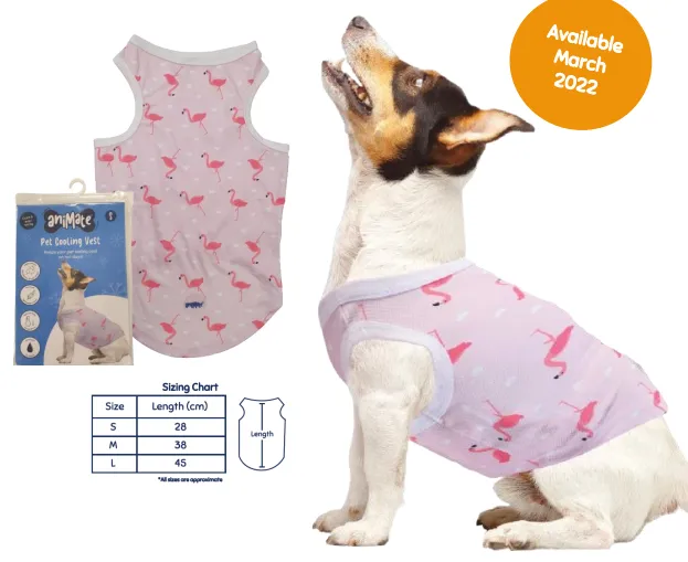 Animate - Pet Cooling Vest - Anchor - Med -  38cm (Chest: 55cm, Neck: 35cm)