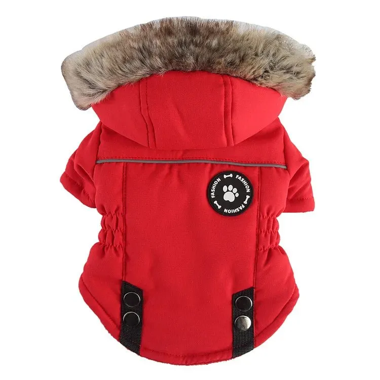 AnniePaw Waterproof Hooded Dog Jacket - Warm Winter Coat for All Sizes