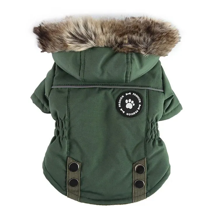 AnniePaw Waterproof Hooded Dog Jacket - Warm Winter Coat for All Sizes