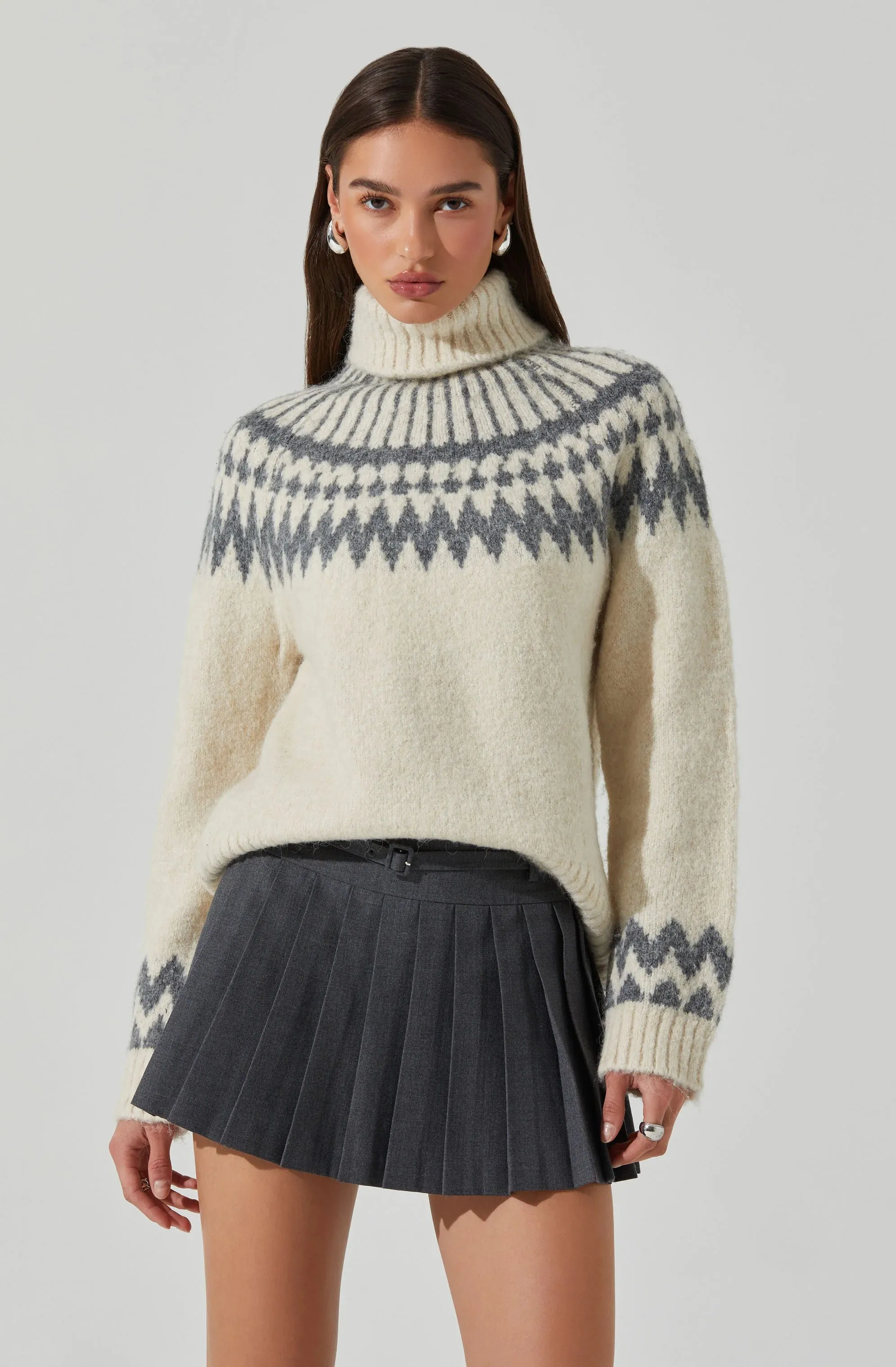 AST Leka Fair Isle Turtleneck Sweater