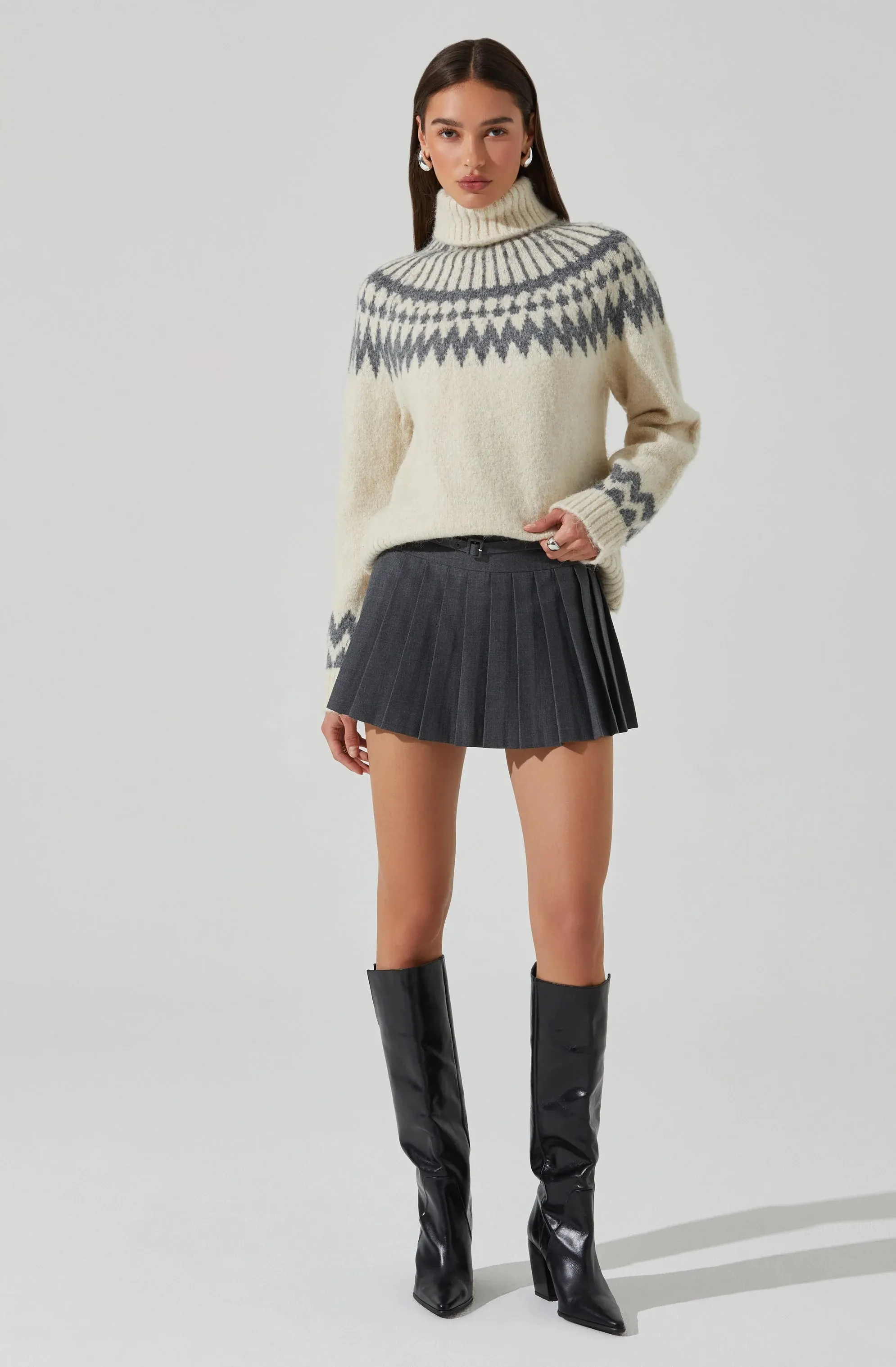 AST Leka Fair Isle Turtleneck Sweater