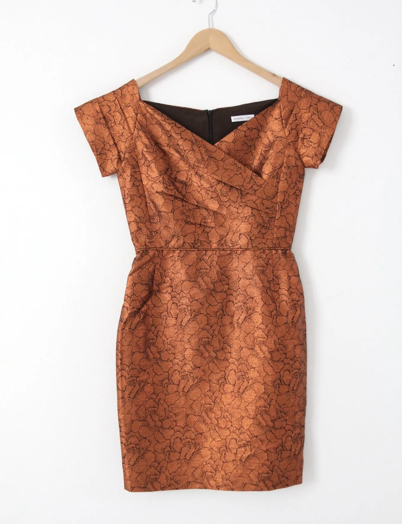 Barbara Tfank metallic cocktail dress