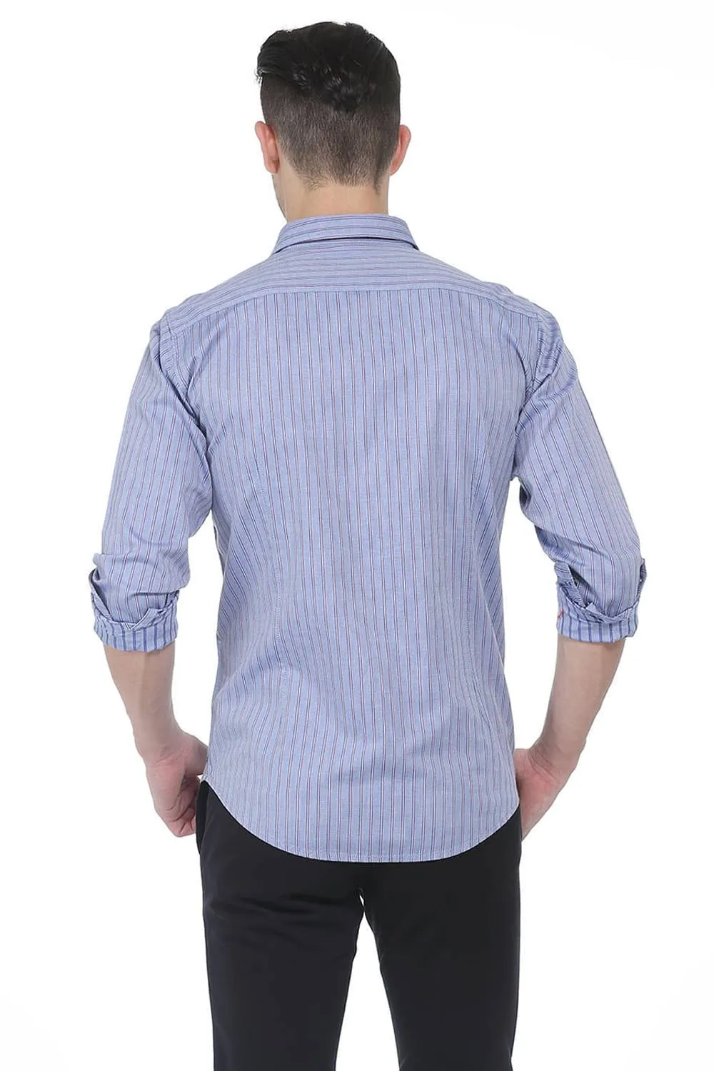 Basics Slim Fit Striped Shirt