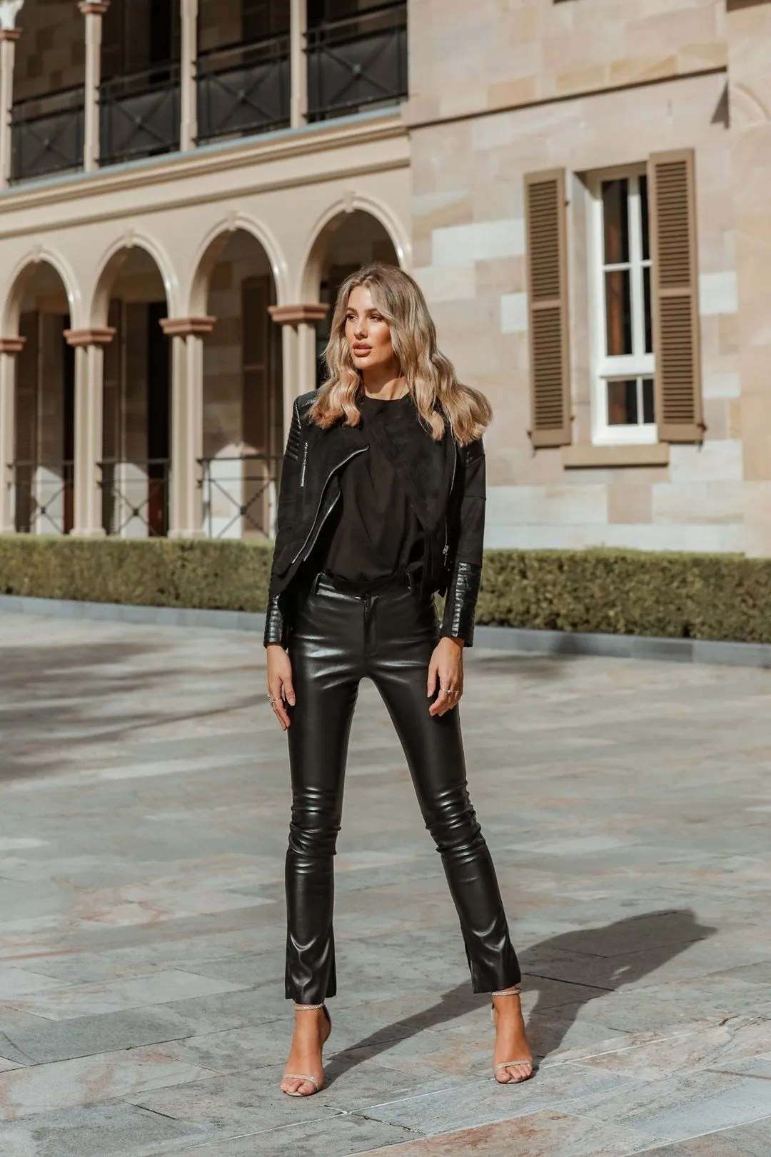 Bessy black biker jacket