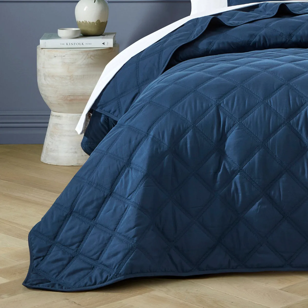 Bianca Bedding Barclay Navy Coverlet Set