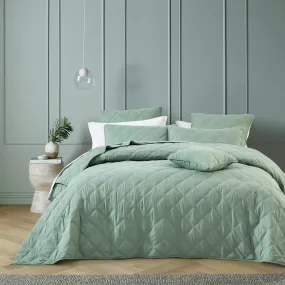 Bianca Bedding Barclay Olive Coverlet Set