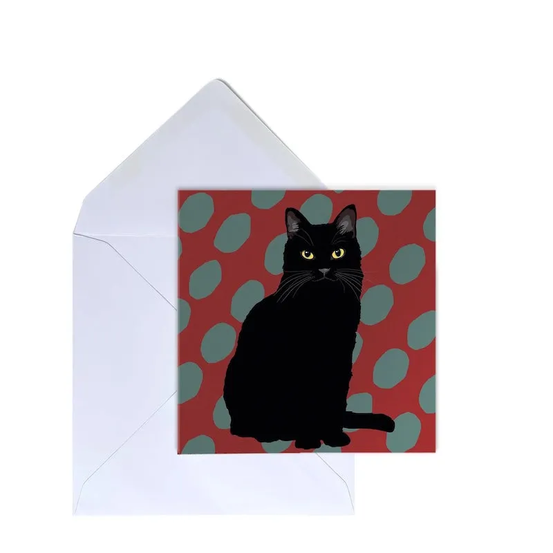 Black Cat Greeting Card