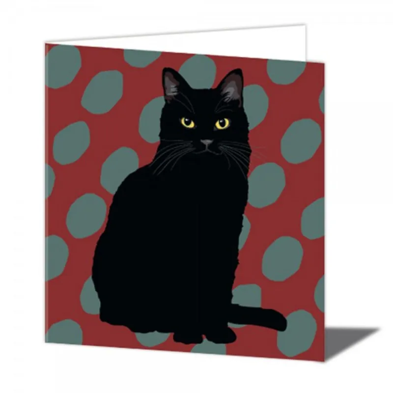 Black Cat Greeting Card