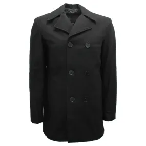 Black Double Breasted Pea Coat