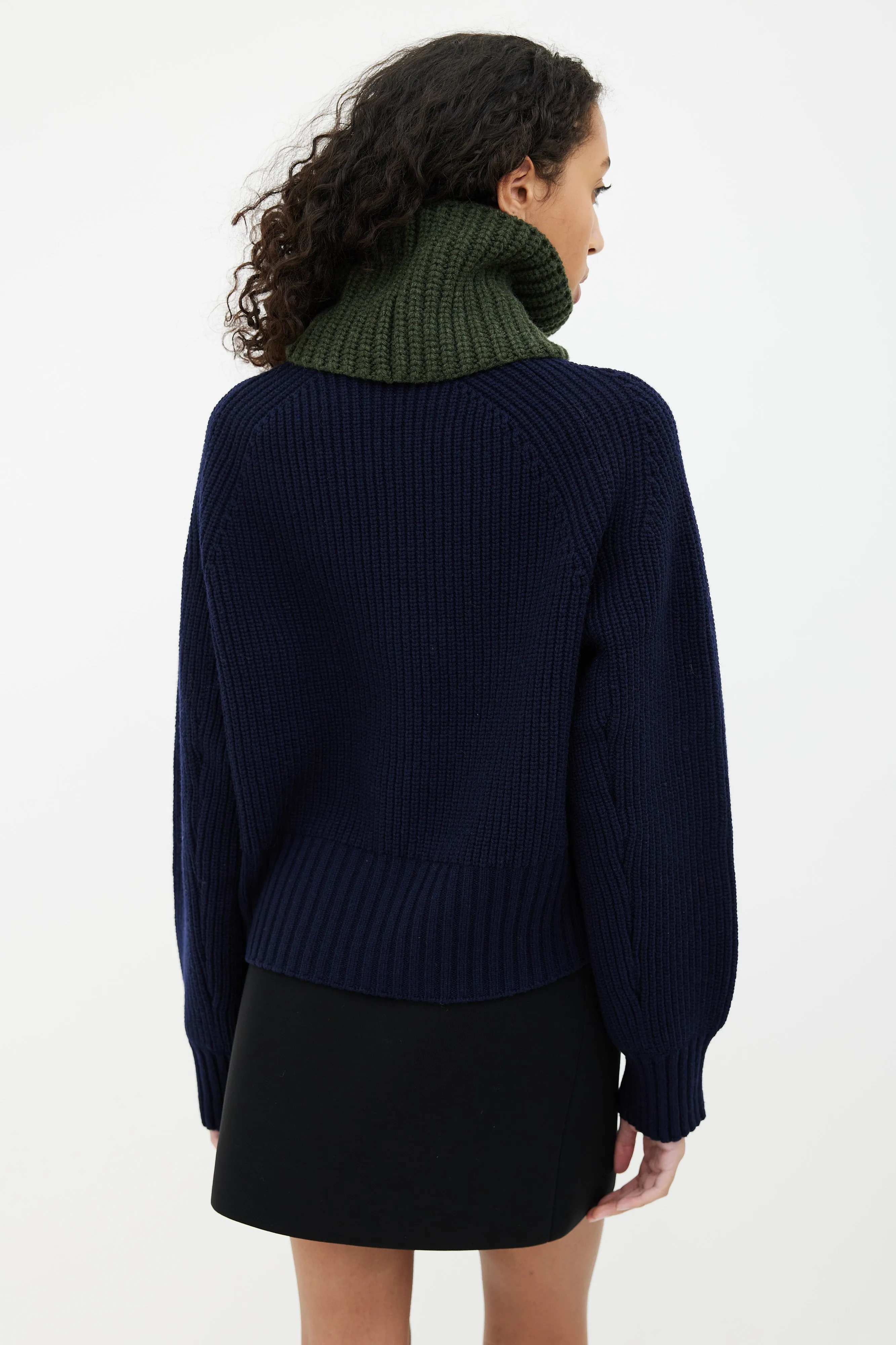 Blue & Green Colorblock Sweater