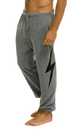 Bolt Sweatpants Men's with pocket Heather Grey