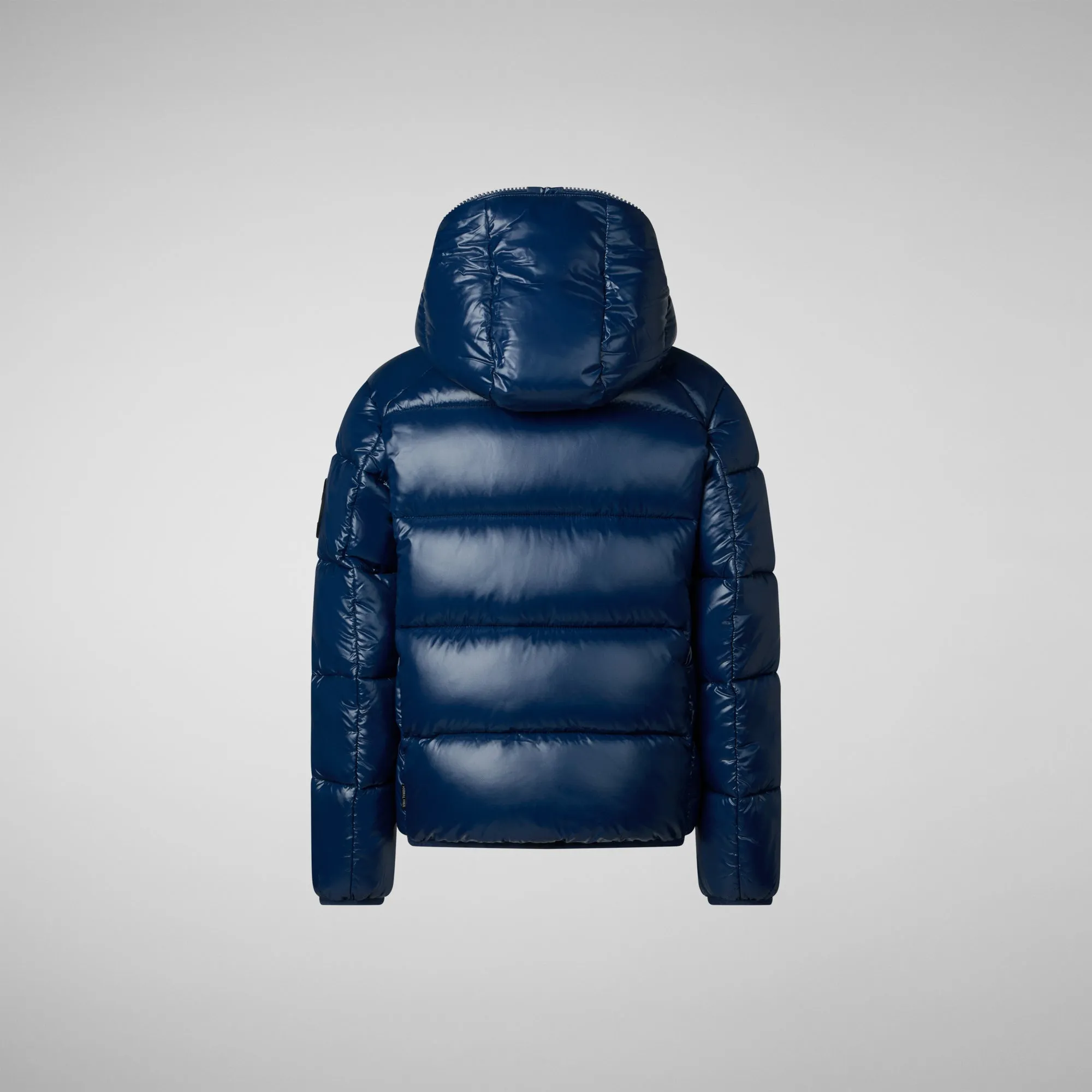 Boys' Hooded Animal free Puffer Jacket Artie in Ink blue