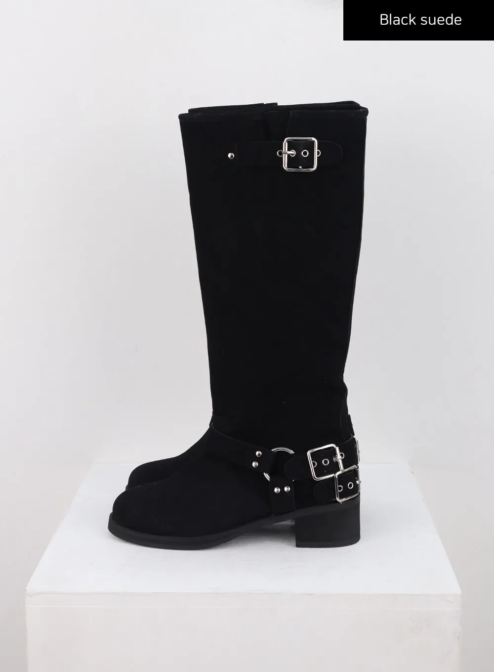 Buckle Faux Leather Boots CN315