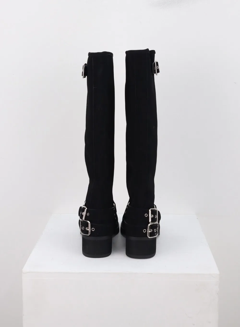 Buckle Faux Leather Boots CN315