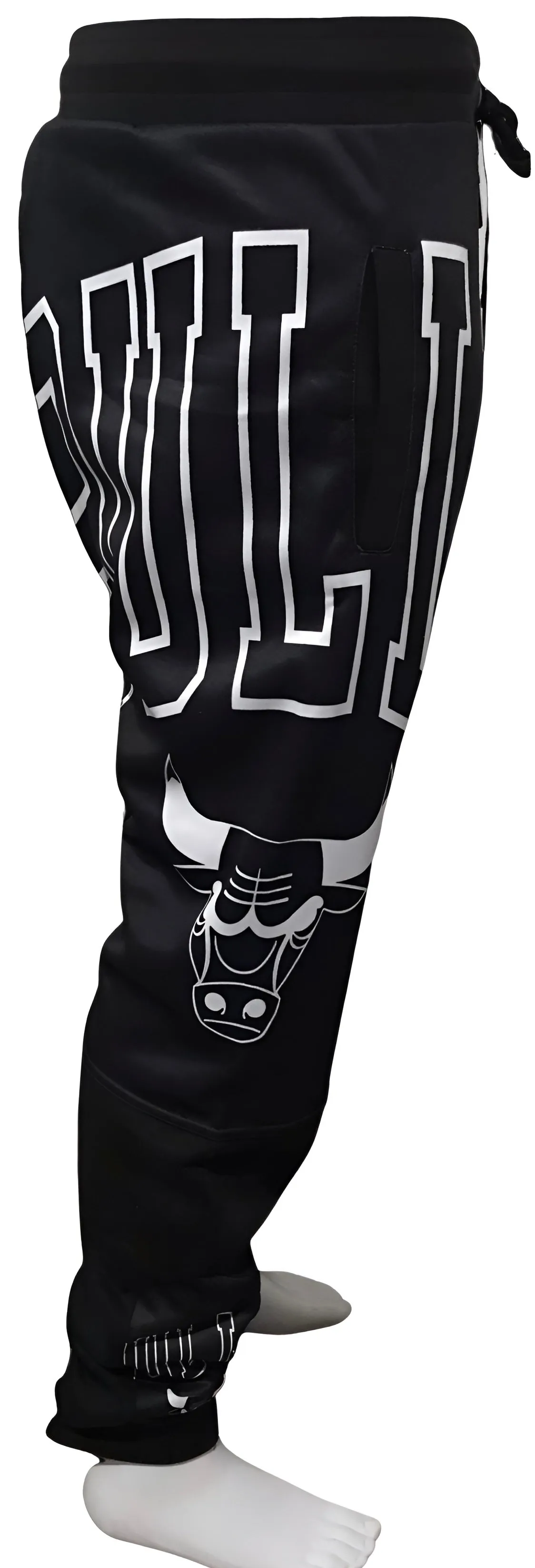 ^BULLS^ (BLACK) *CUT & SEW* LUXURY JOGGER SWEATPANTS