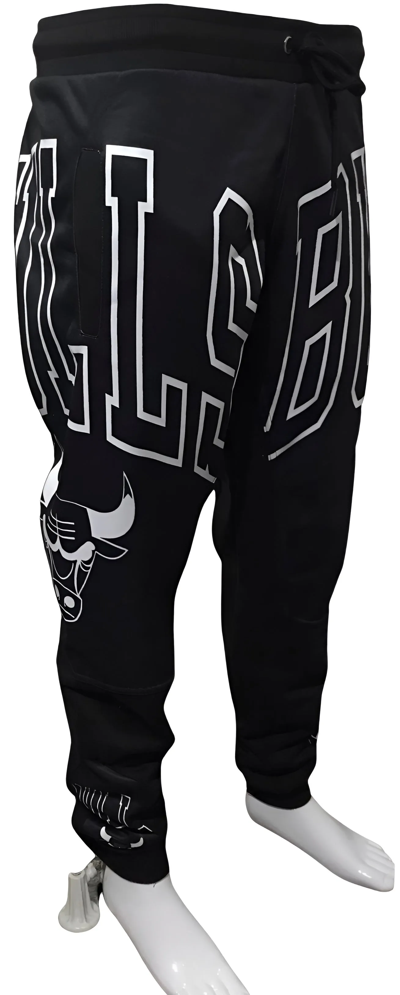 ^BULLS^ (BLACK) *CUT & SEW* LUXURY JOGGER SWEATPANTS