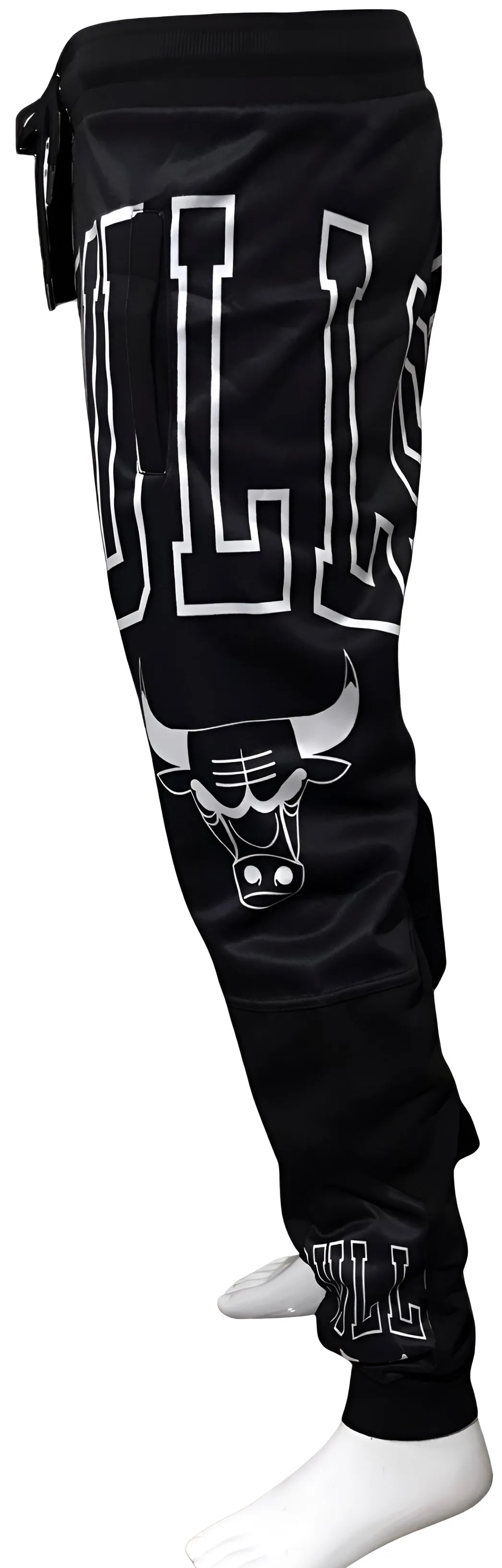 ^BULLS^ (BLACK) *CUT & SEW* LUXURY JOGGER SWEATPANTS