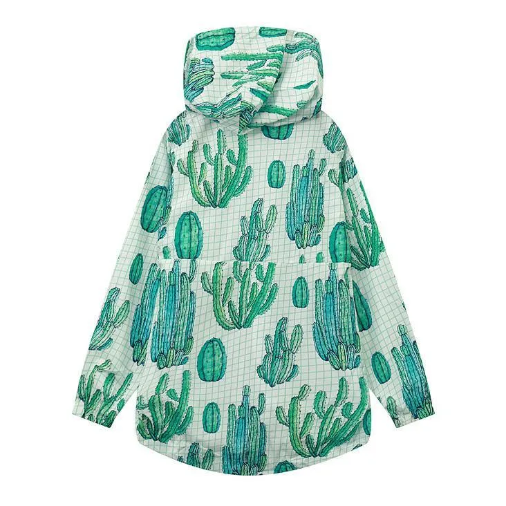 Cactuses Rainy Hooded Coat