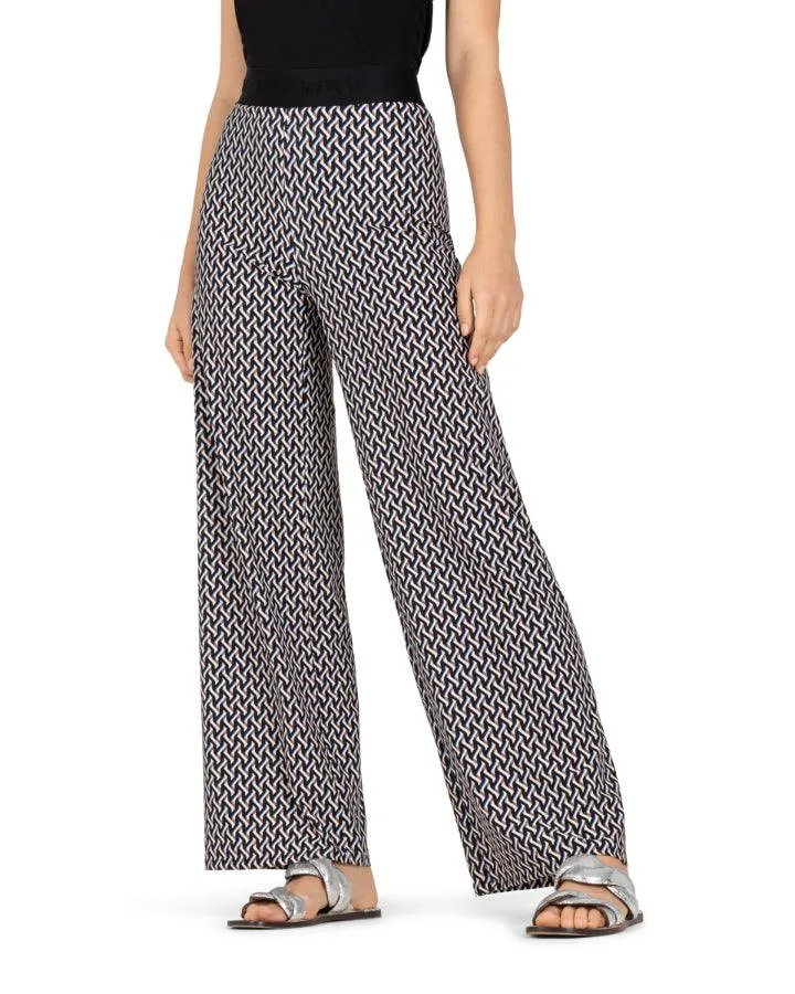 Cambio Allison Graphic Horsebit Print Pant