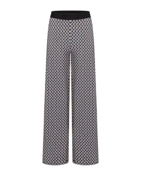 Cambio Allison Graphic Horsebit Print Pant