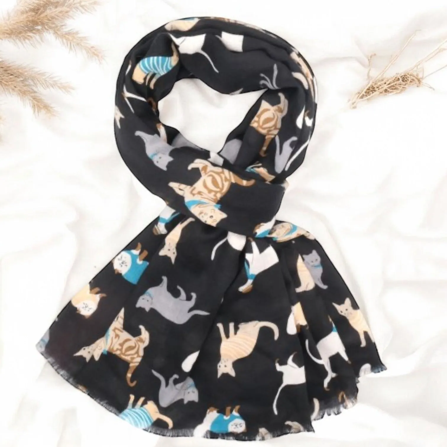 Cat Print Scarf