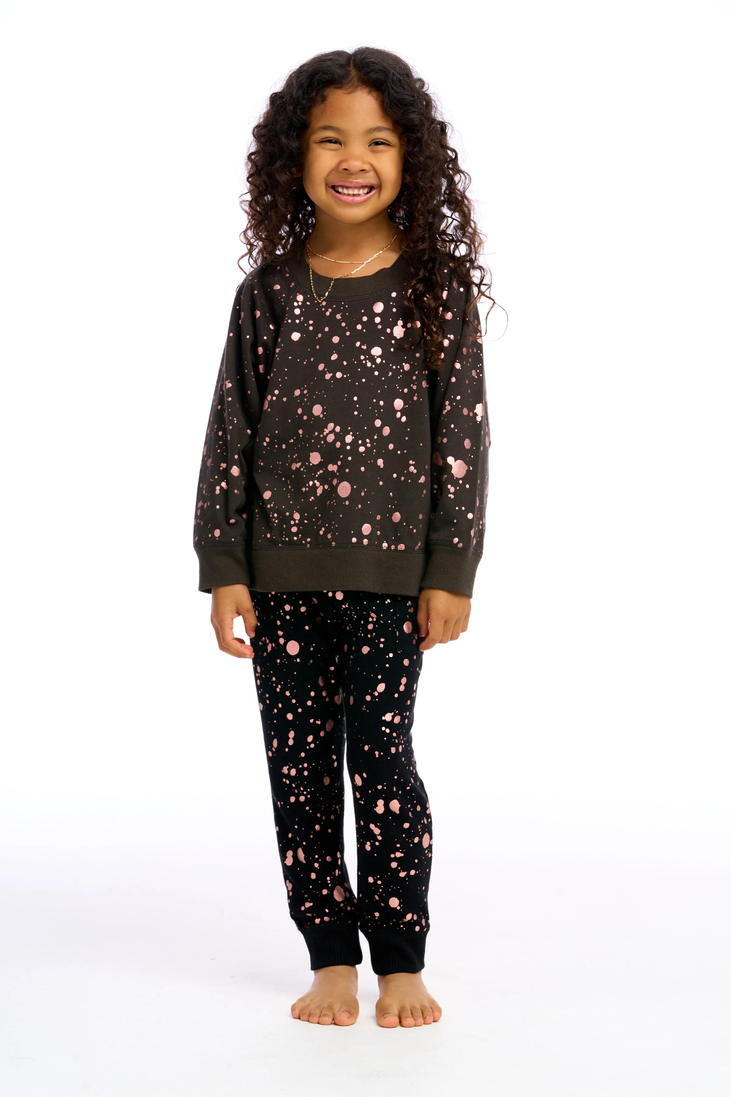 Chaser Rose Gold Foil Splatter Pullover