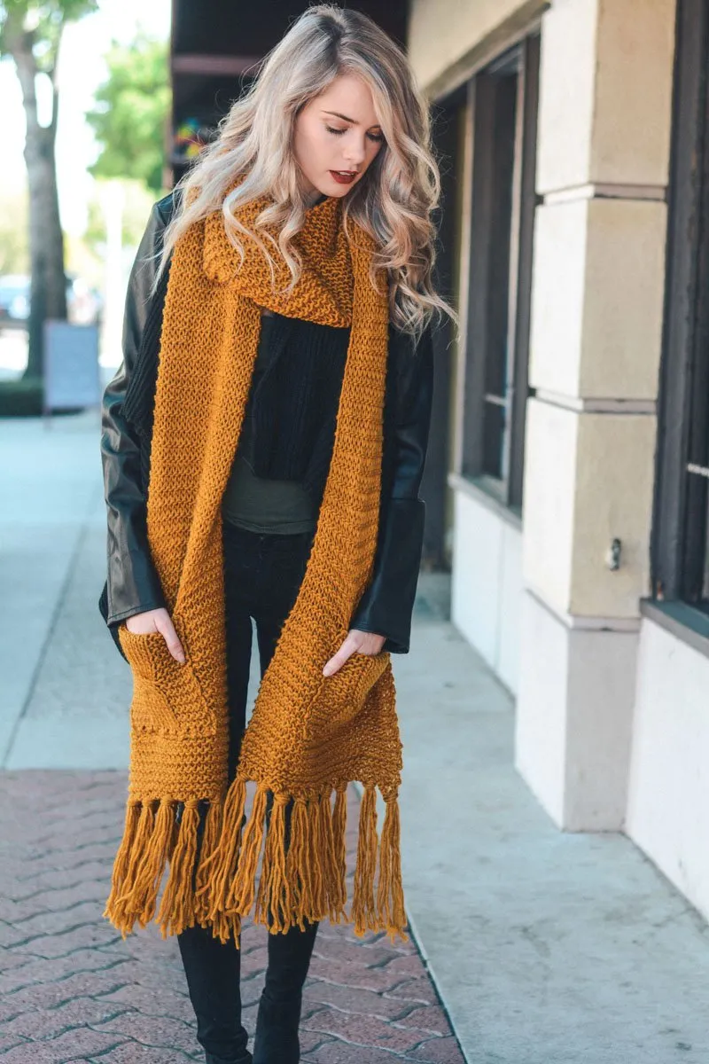 Chunky Oversized Pocket Scarf