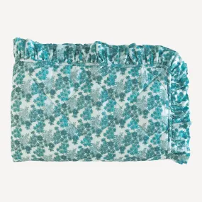 classic ruffle quilt | bluebell wildflower | organic cotton gauze