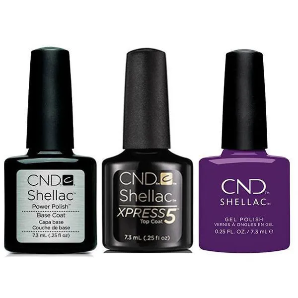 CND - Shellac Xpress5 Combo - Base, Top & Temptation (0.25 oz)