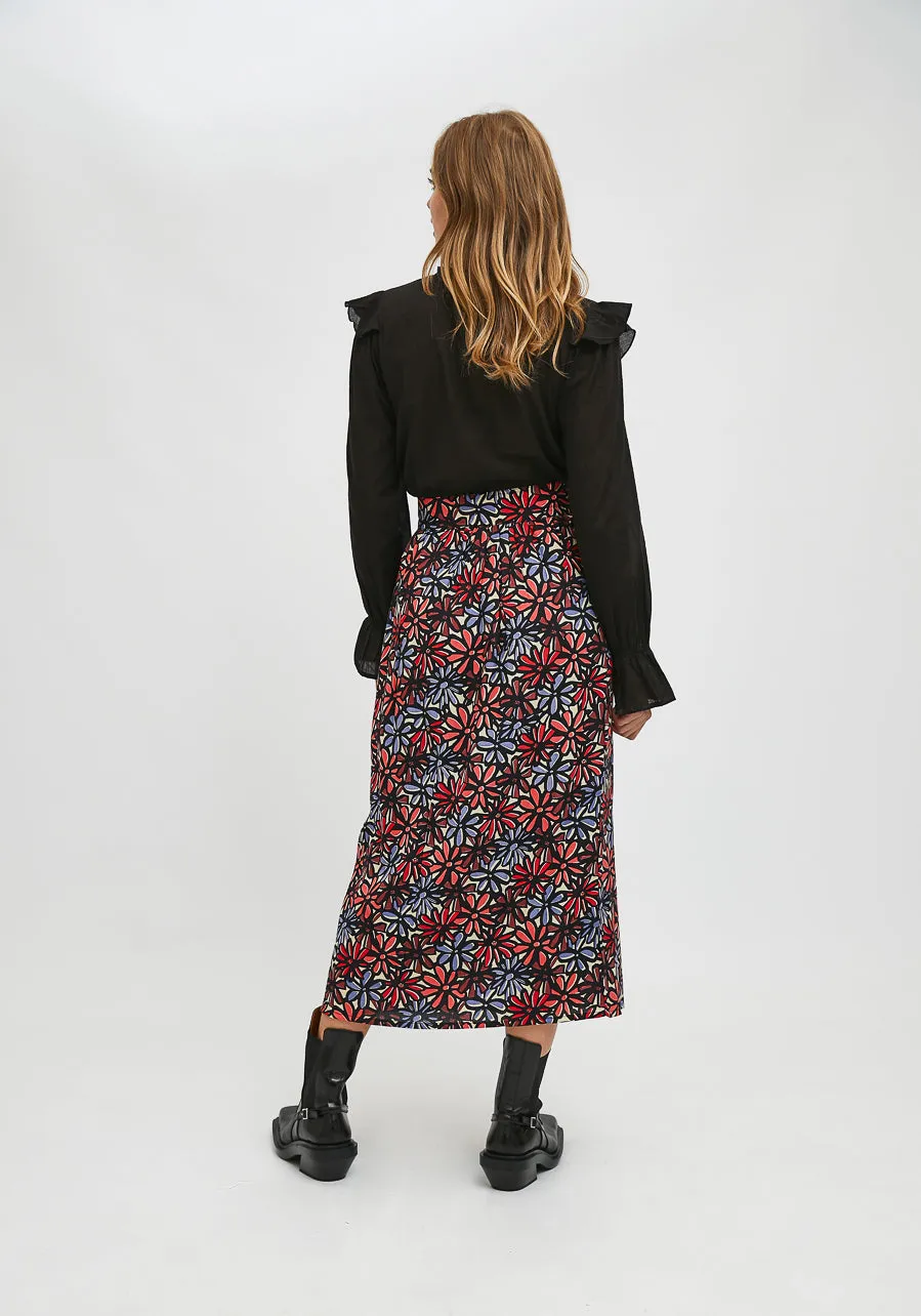 Compania Fantastica Splash Floral Midi Skirt