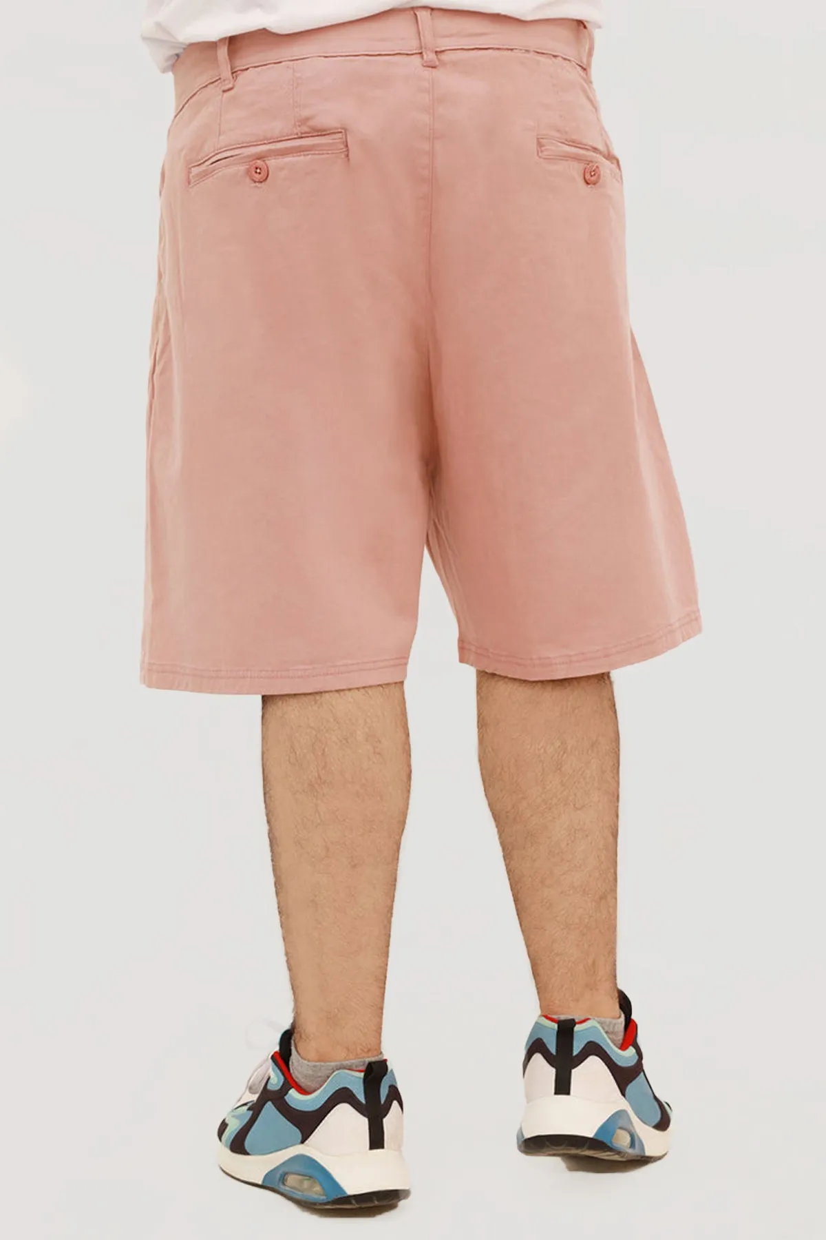 Coral Cotton Stretchy Chinos Shorts (Plus Size) - S22 - MSH042P