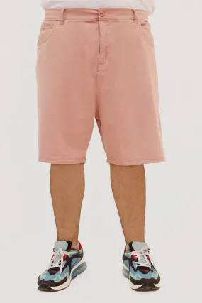 Coral Cotton Stretchy Chinos Shorts (Plus Size) - S22 - MSH042P