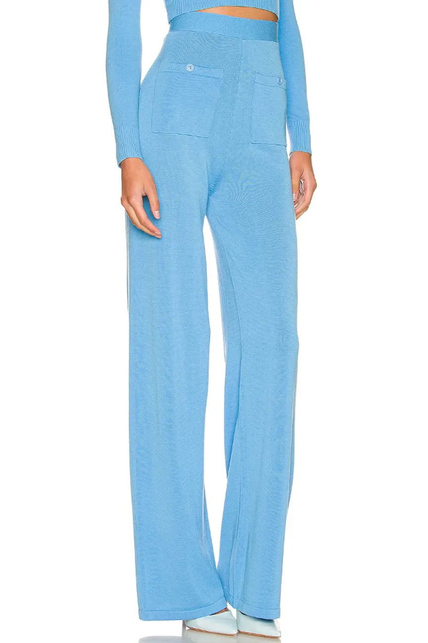 Cornflower Blue Gloss Lounge Pants