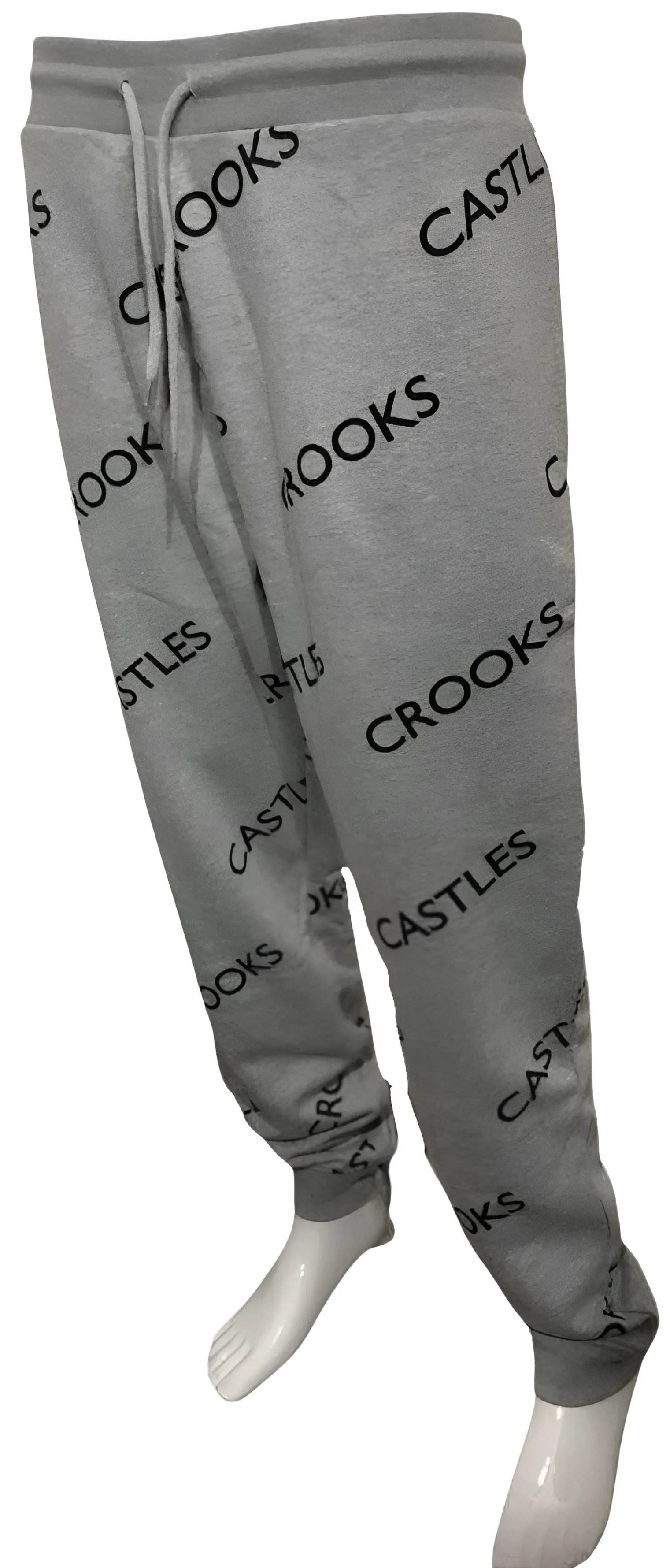 ^CROOKS & CASTLES^ (GREY) ~ALLOVER PRINT~ JOGGER SWEATPANTS