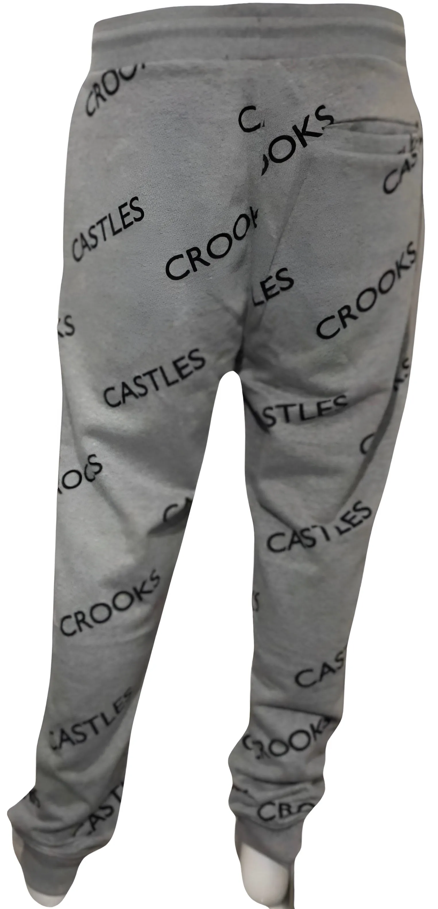 ^CROOKS & CASTLES^ (GREY) ~ALLOVER PRINT~ JOGGER SWEATPANTS