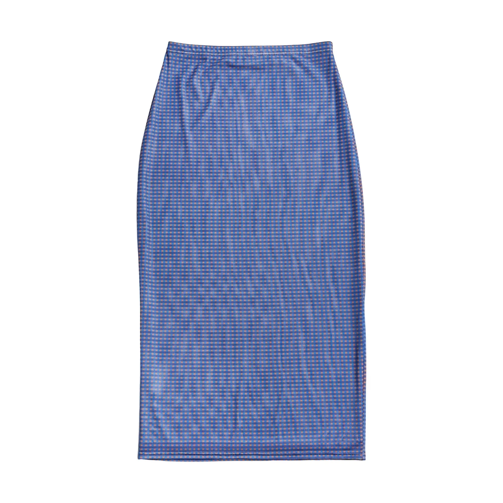 CURE MESH SKIRT - BLUE CHECK