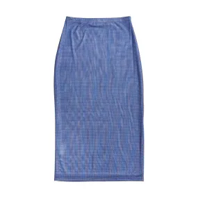 CURE MESH SKIRT - BLUE CHECK