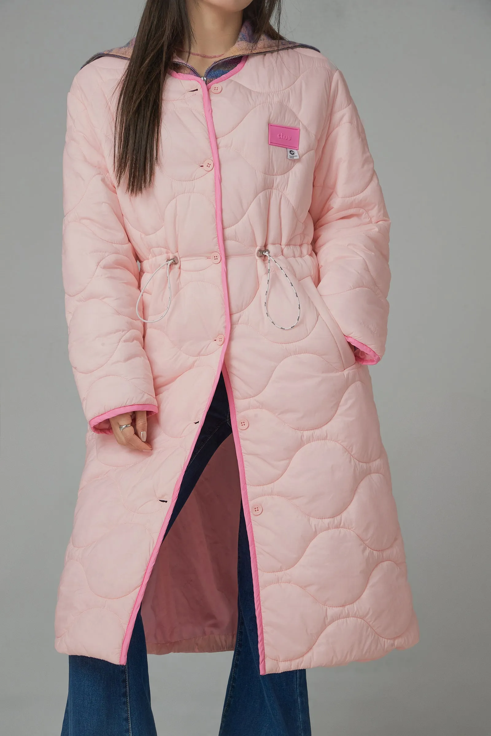 Cute Quilted Long Coat