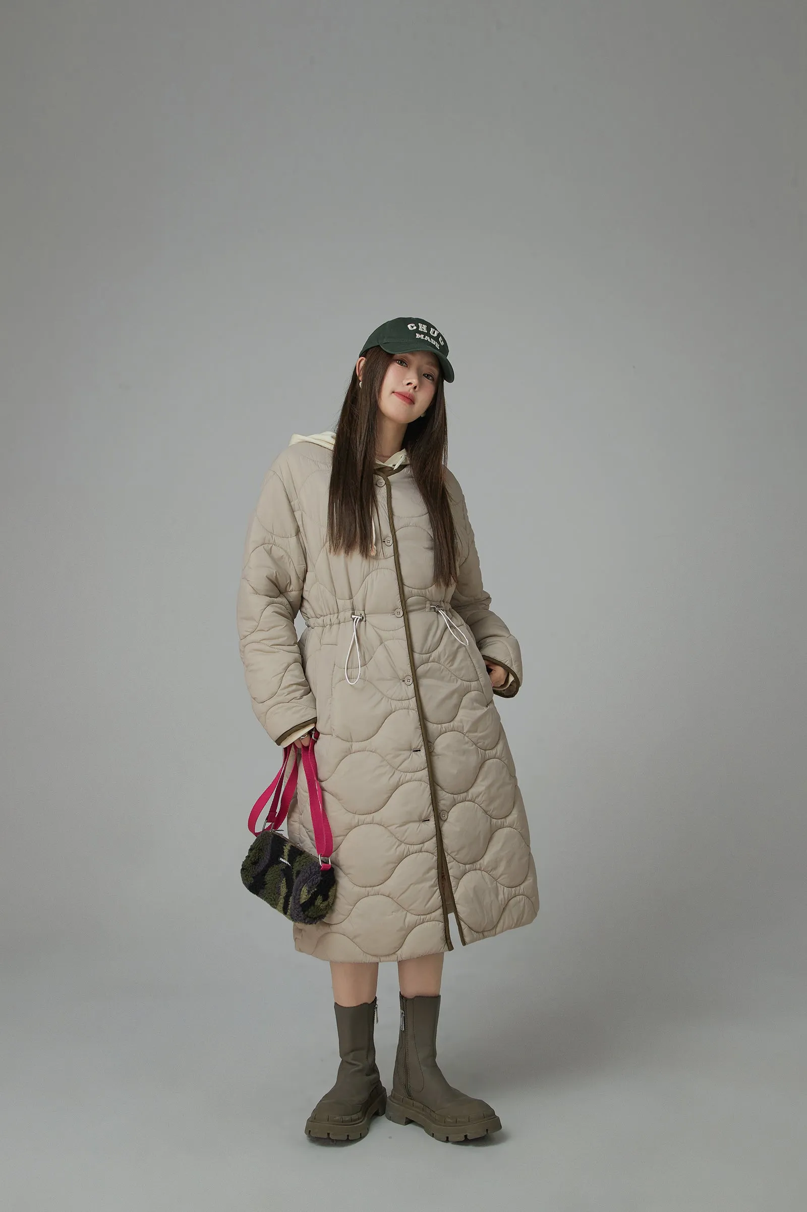 Cute Quilted Long Coat