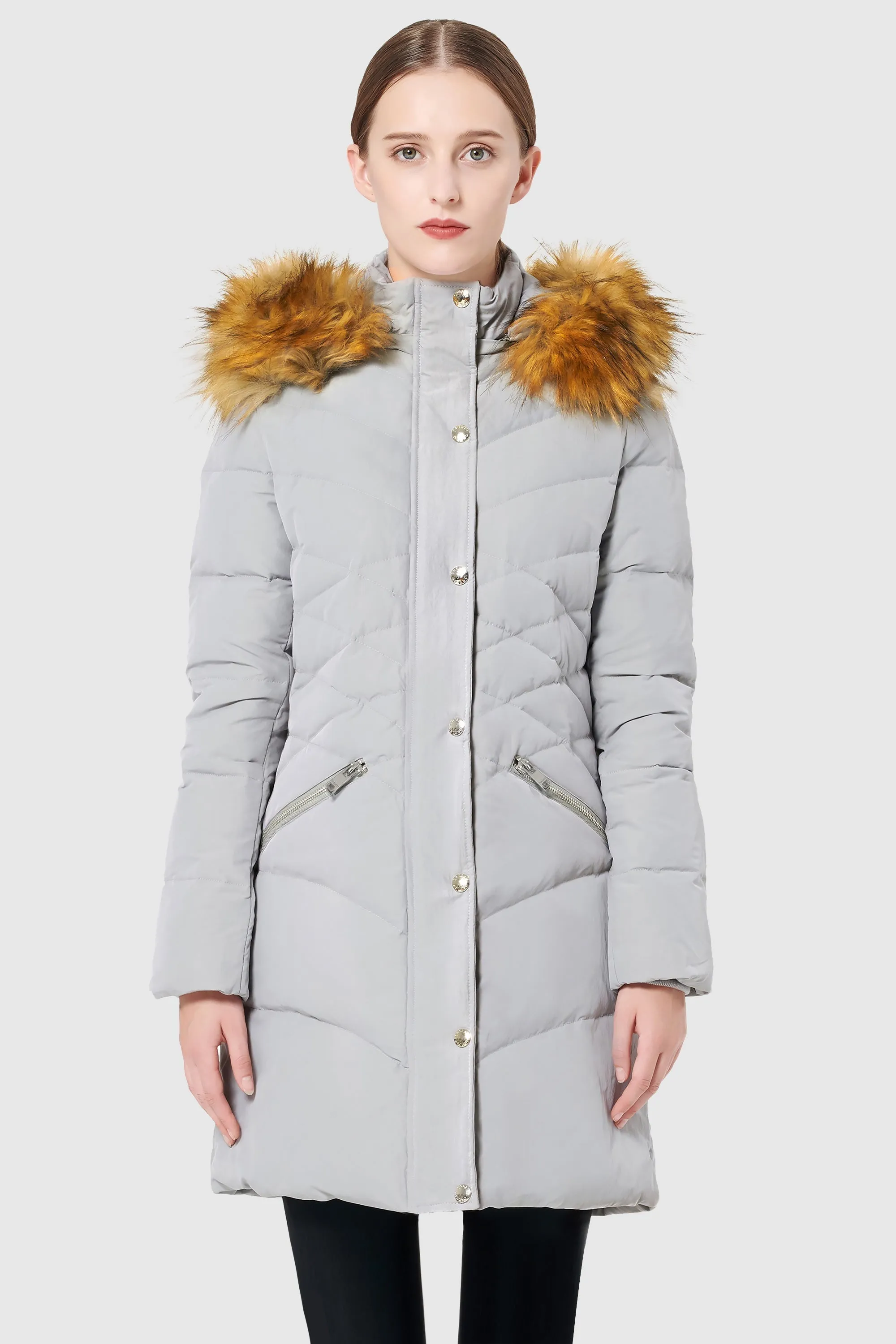 Diamond Quilted Winter Down Coat